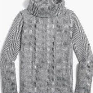 J. Crew Gray and Black Knit Turtleneck
